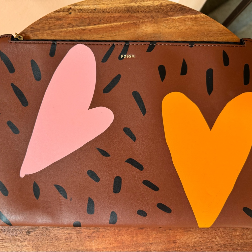 Fossil Heart Travel Pouch